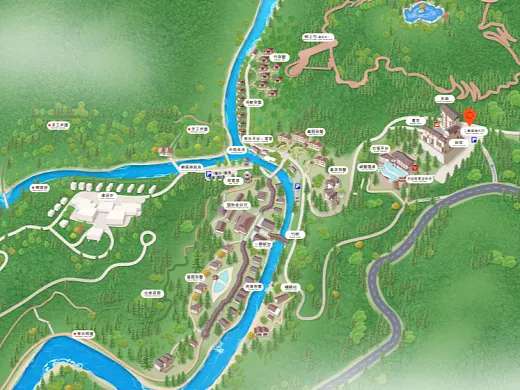 金牛结合景区手绘地图智慧导览和720全景技术，可以让景区更加“动”起来，为游客提供更加身临其境的导览体验。
